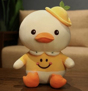 Pato con playera feliz.